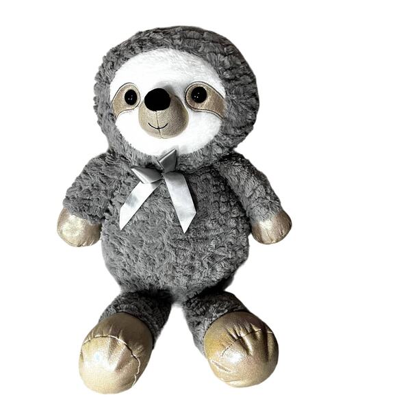 Large Grey Sloth Plush Kellytoy stuffed animal 21" - Picture 1 of 7